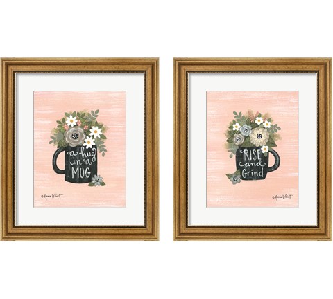 Hug In a Mug & Rise and Grind 2 Piece Framed Art Print Set by Annie Lapoint