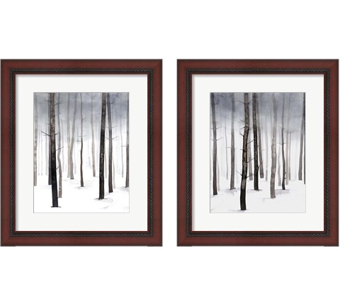 Hazy Winter Walk 2 Piece Framed Art Print Set by Grace Popp