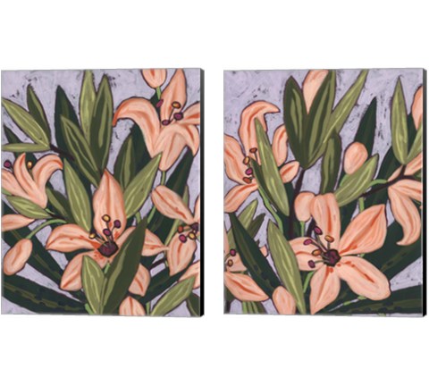 Island Lily 2 Piece Canvas Print Set by June Erica Vess