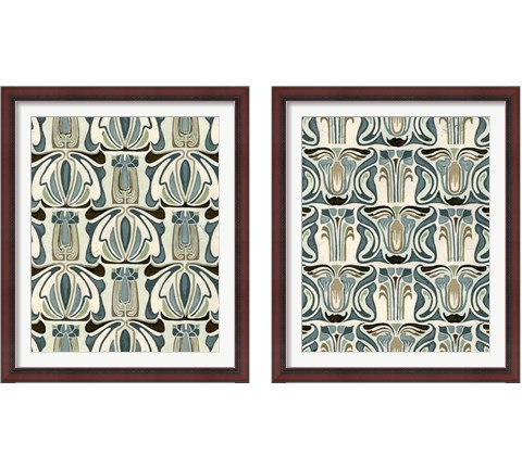 Deco Parlor Pattern 2 Piece Framed Art Print Set by June Erica Vess