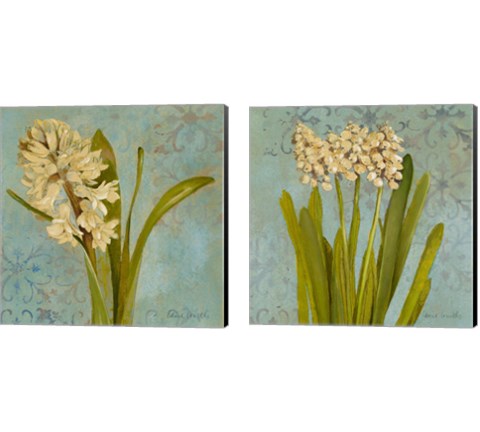 Hyacinth on Teal 2 Piece Canvas Print Set by Lanie Loreth