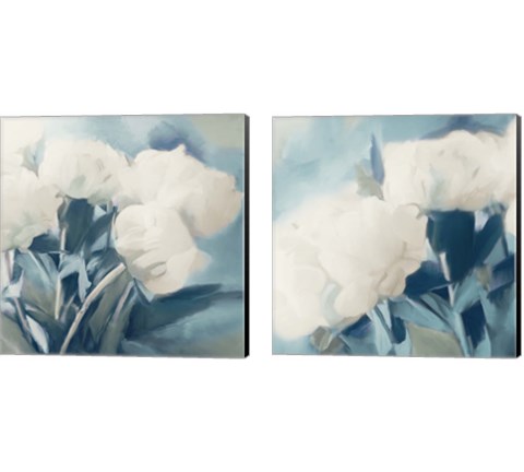 White Roses 2 Piece Canvas Print Set by Dan Meneely