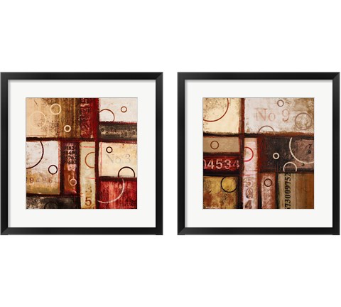Digits in the Abstract 2 Piece Framed Art Print Set by Michael Marcon