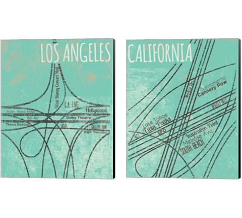 California Roads 2 Piece Canvas Print Set by SD Graphics Studio