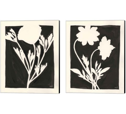 Joyful Spring Black 2 Piece Canvas Print Set by Moira Hershey