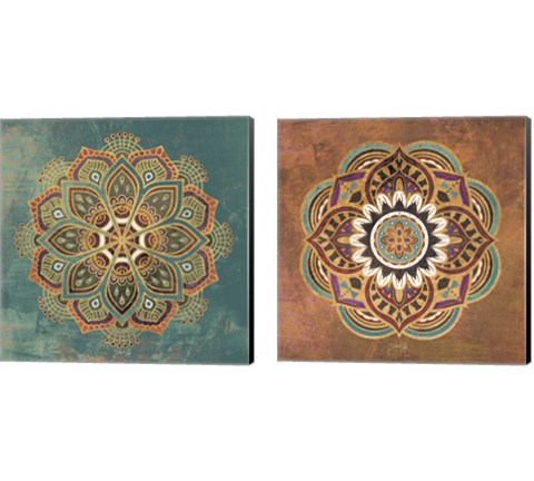 Boho Medallion 2 Piece Canvas Print Set by Marla Rae