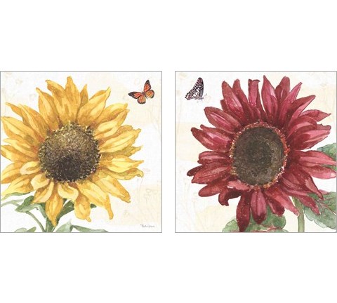 Sunflower Splendor 2 Piece Art Print Set by Beth Grove