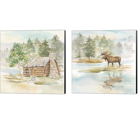 Woodland Reflections 2 Piece Canvas Print Set by Cynthia Coulter