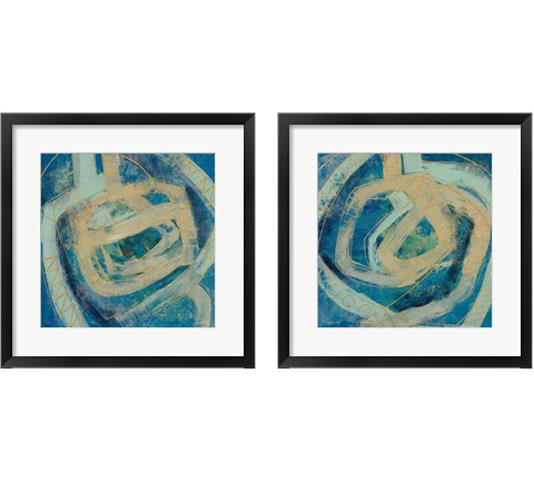 Mid Modern Tile 2 Piece Framed Art Print Set by Silvia Vassileva