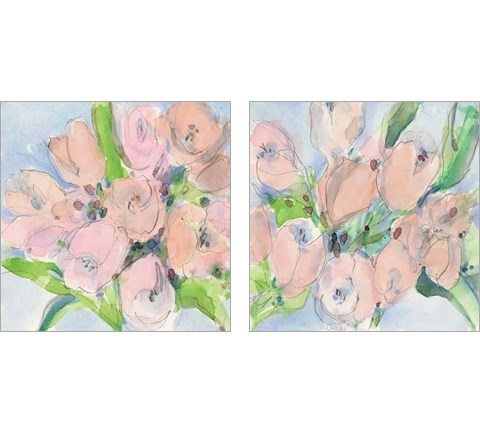 Tulip Bouquet 2 Piece Art Print Set by Sam Dixon