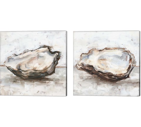 Oyster Study 2 Piece Canvas Print Set by Ethan Harper