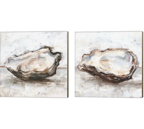 Oyster Study 2 Piece Canvas Print Set by Ethan Harper