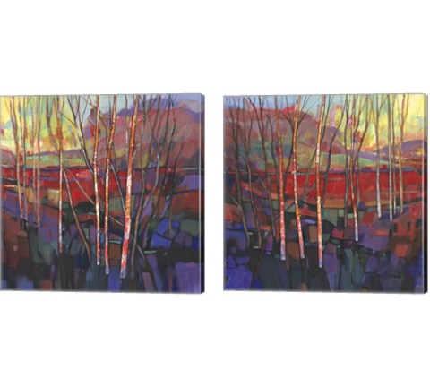 Patchwork Trees 2 Piece Canvas Print Set by Timothy O'Toole