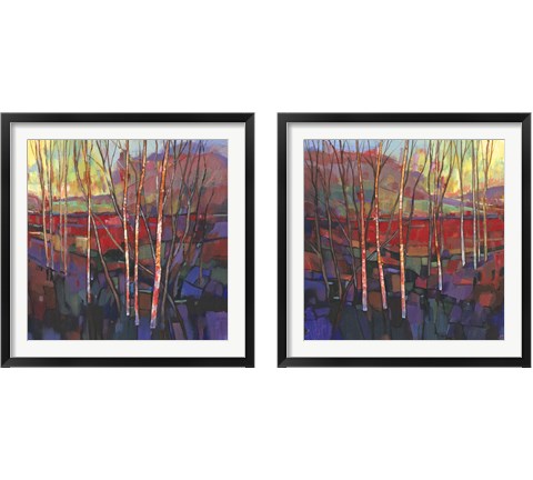 Patchwork Trees 2 Piece Framed Art Print Set by Timothy O'Toole