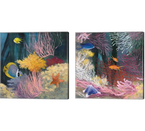 Coastal Reef 2 Piece Canvas Print Set by Julia Purinton