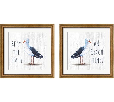 On Beach Time 2 Piece Framed Art Print Set by Elizabeth Tyndall