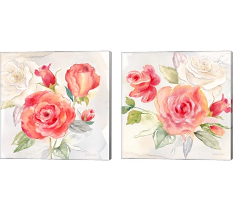 Garden Roses 2 Piece Canvas Print Set by Cynthia Coulter