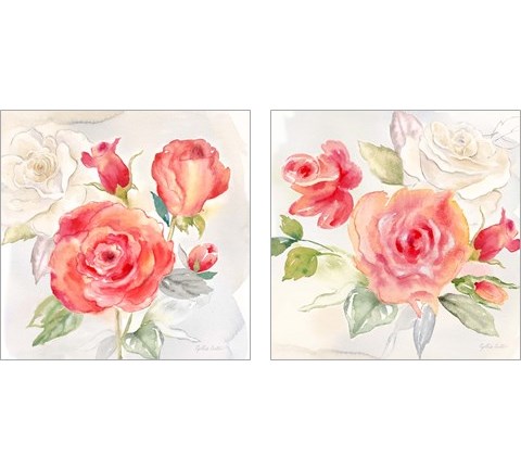 Garden Roses 2 Piece Art Print Set by Cynthia Coulter