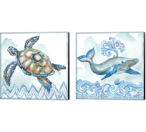 Boho Shells 2 Piece Canvas Print Set by Tre Sorelle Studios