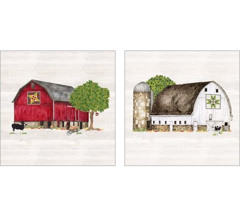 Spring & Summer Barn Quilt 2 Piece Art Print Set by Tara Reed