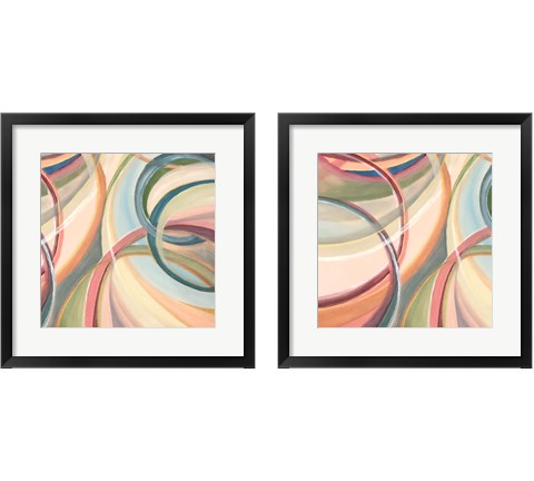 Overlapping Rings 2 Piece Framed Art Print Set by Lee C