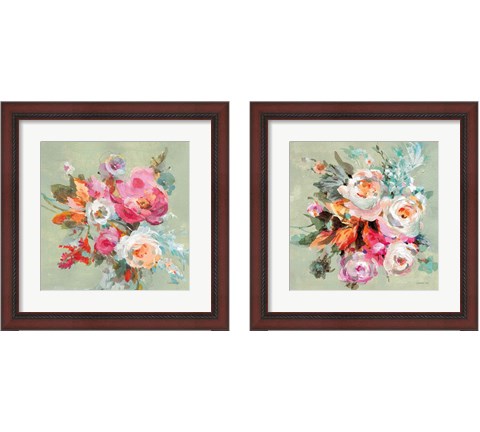Windblown Blooms 2 Piece Framed Art Print Set by Danhui Nai