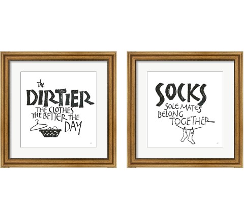 Laundry Room White 2 Piece Framed Art Print Set by Chris Paschke