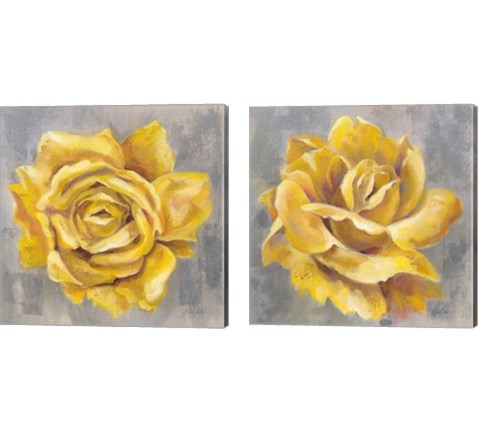 Yellow Roses 2 Piece Canvas Print Set by Silvia Vassileva