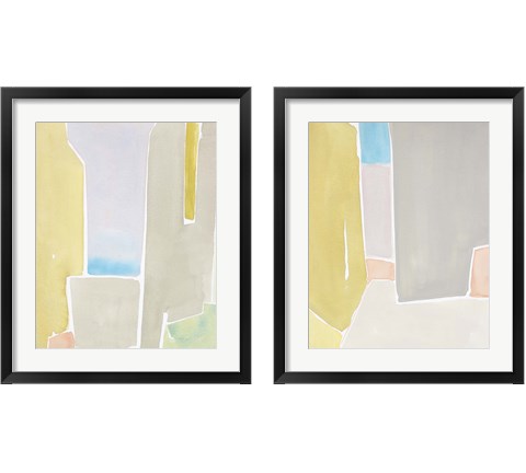 Pastels to the Sea 2 Piece Framed Art Print Set by Rob Delamater