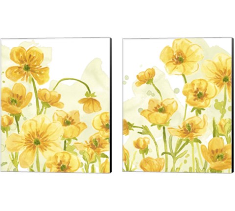 Sunshine Meadow 2 Piece Canvas Print Set by June Erica Vess