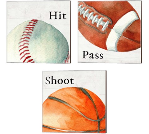 Ball 3 Piece Canvas Print Set by Valerie Wieners