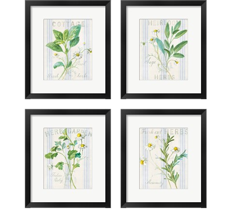 Floursack Herbs 4 Piece Framed Art Print Set by Danhui Nai