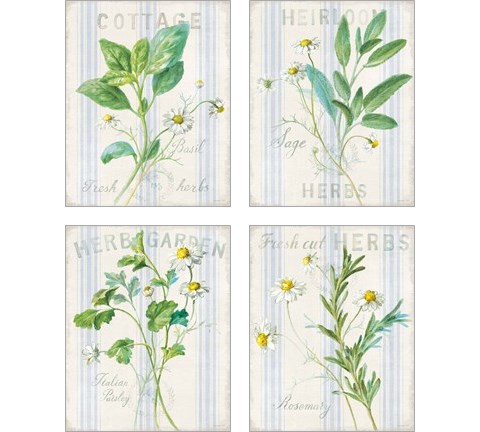 Floursack Herbs 4 Piece Art Print Set by Danhui Nai