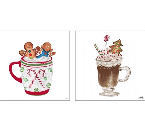 Gingerbread and a Mug Full of Cocoa 2 Piece Art Print Set by Elizabeth Medley