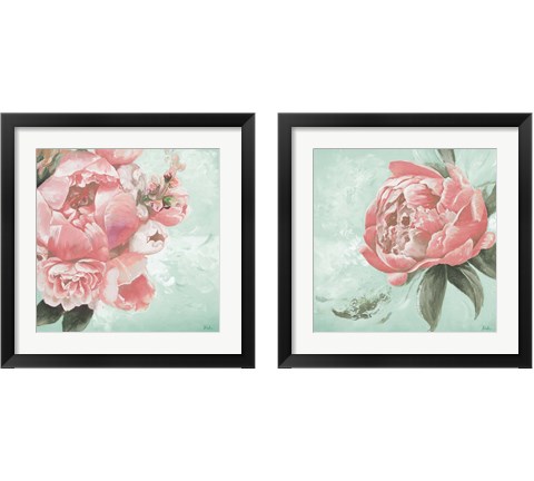 Pink Peonies 2 Piece Framed Art Print Set by Patricia Pinto