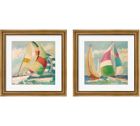 Calm Full Sail 2 Piece Framed Art Print Set by Jane Slivka