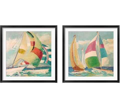 Calm Full Sail 2 Piece Framed Art Print Set by Jane Slivka