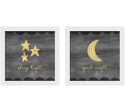 Good Night Sleep Tight 2 Piece Framed Art Print Set by Noonday Design