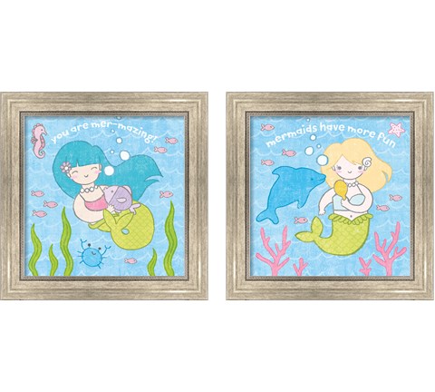 Magical Mermaid 2 Piece Framed Art Print Set by Moira Hershey