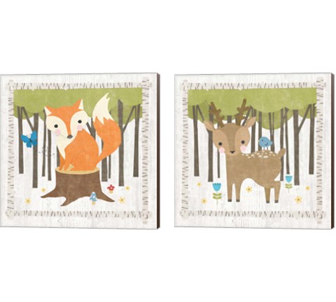 Woodland Hideaway 2 Piece Canvas Print Set by Moira Hershey