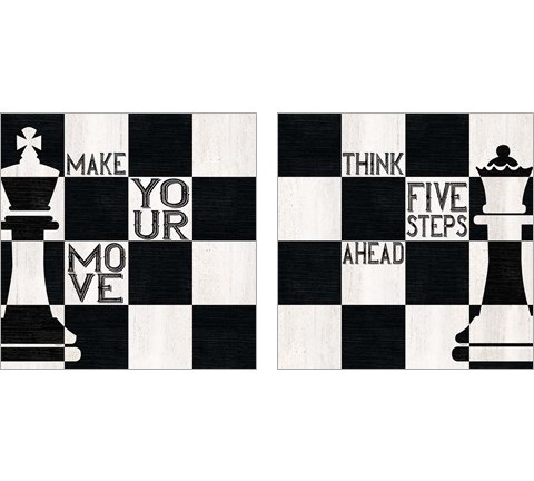 Chess 2 Piece Art Print Set by Tara Reed