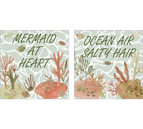 Mermaid at Heart 2 Piece Art Print Set by Melissa Wang