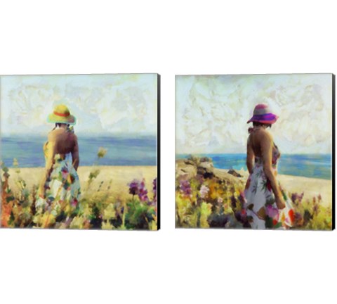 Morning Meadow Stroll 2 Piece Canvas Print Set by Alonzo Saunders