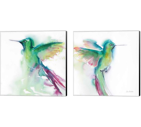Hummingbirds  2 Piece Canvas Print Set by Aimee Del Valle