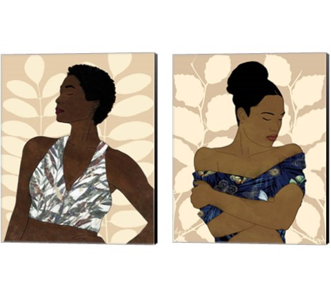 Ethnic Beauty 2 Piece Canvas Print Set by Alonzo Saunders