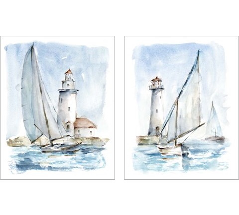 Sailing into the Harbor 2 Piece Art Print Set by Ethan Harper