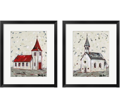 Church & Steeple 2 Piece Framed Art Print Set by Jodi Augustine