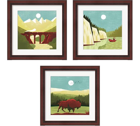 Great Outdoors 3 Piece Framed Art Print Set by Omar Escalante
