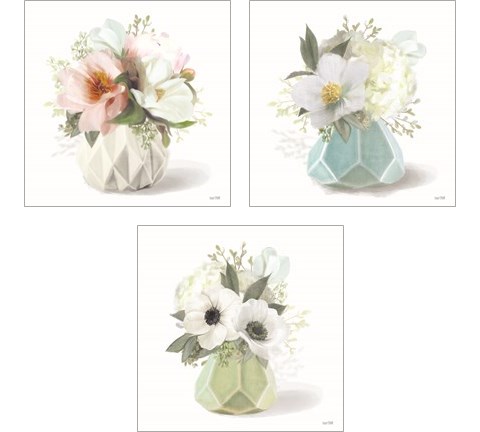 Flowers in a Vase 3 Piece Art Print Set by House Fenway
