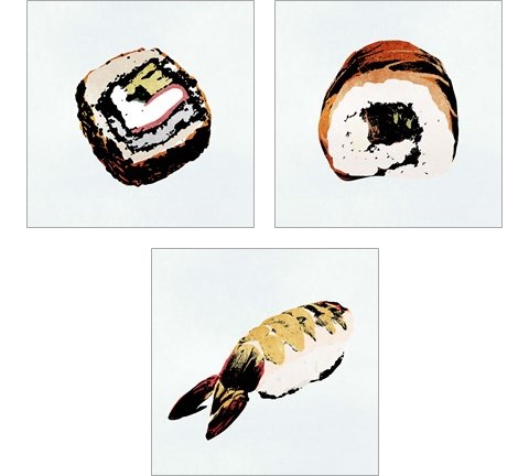 Sushi Style 3 Piece Art Print Set by Annie Warren